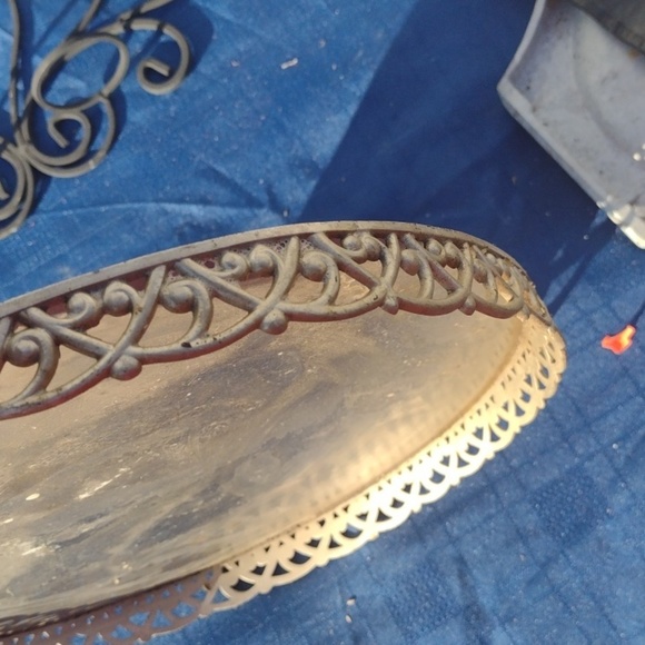 Solid Silver Antique Serving Platter - Picture 3 of 3